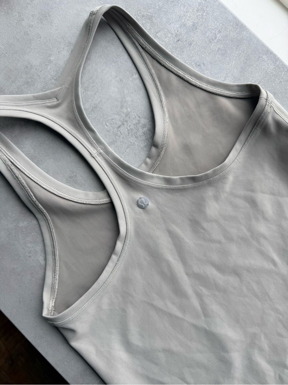 NEW Lululemon athletica Light Gray Racerback Tank Top